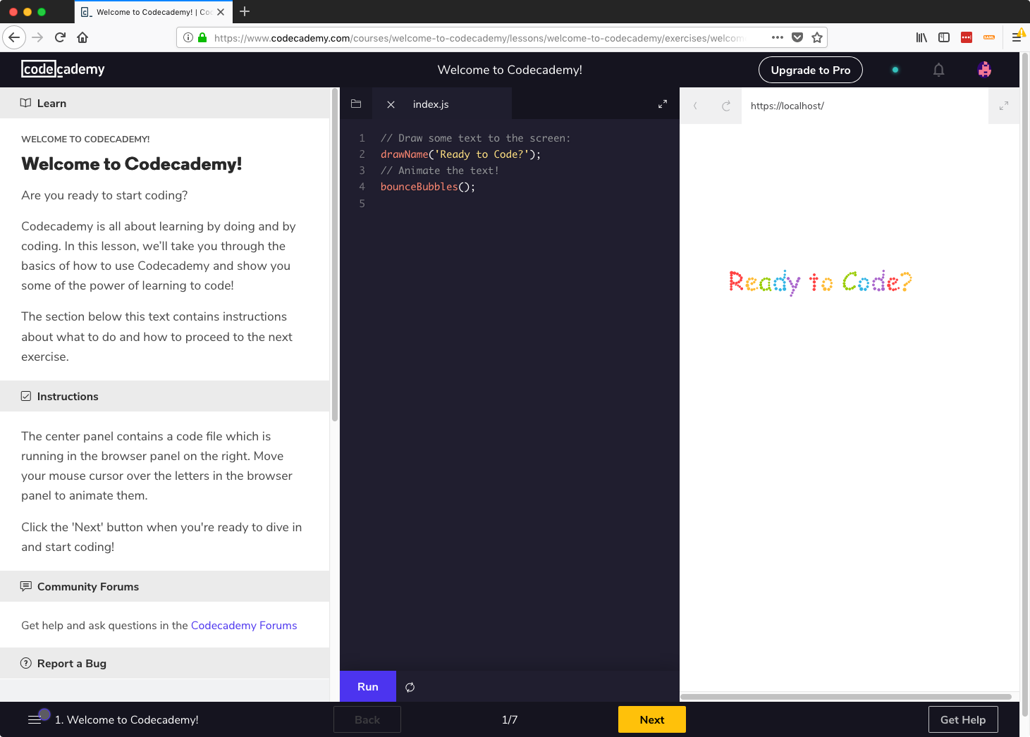 codecademy signup screenshot 5