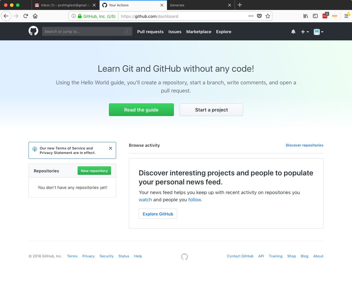 Github signup screenshot 3